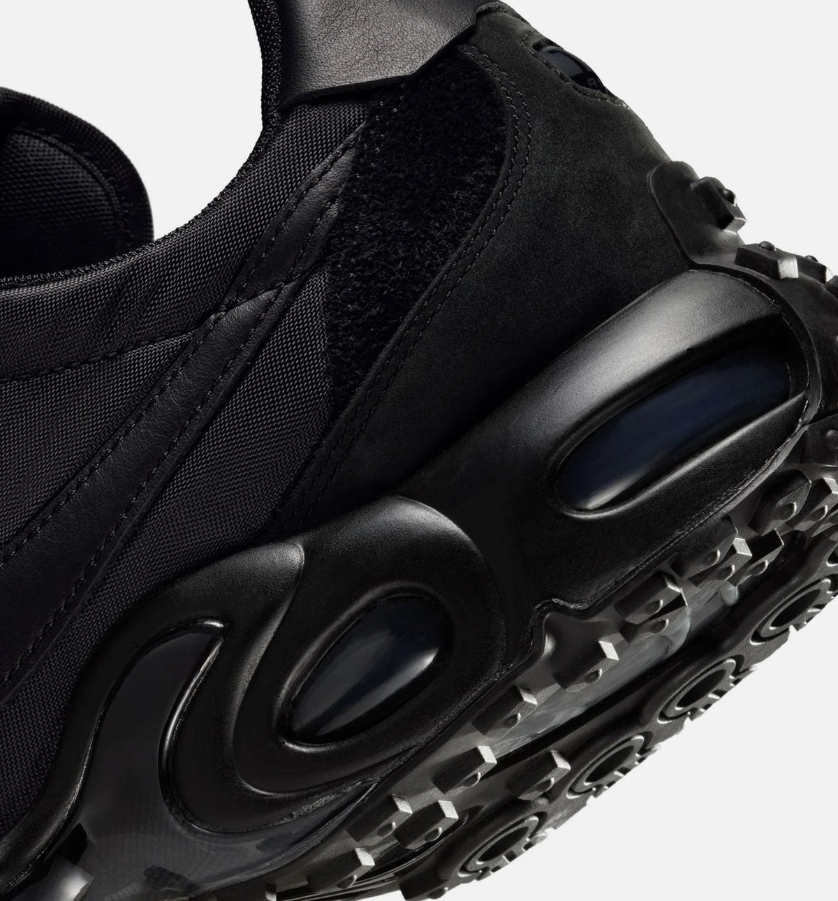 Air Max Waffle 黑色与铁灰男款休闲鞋 - 黑