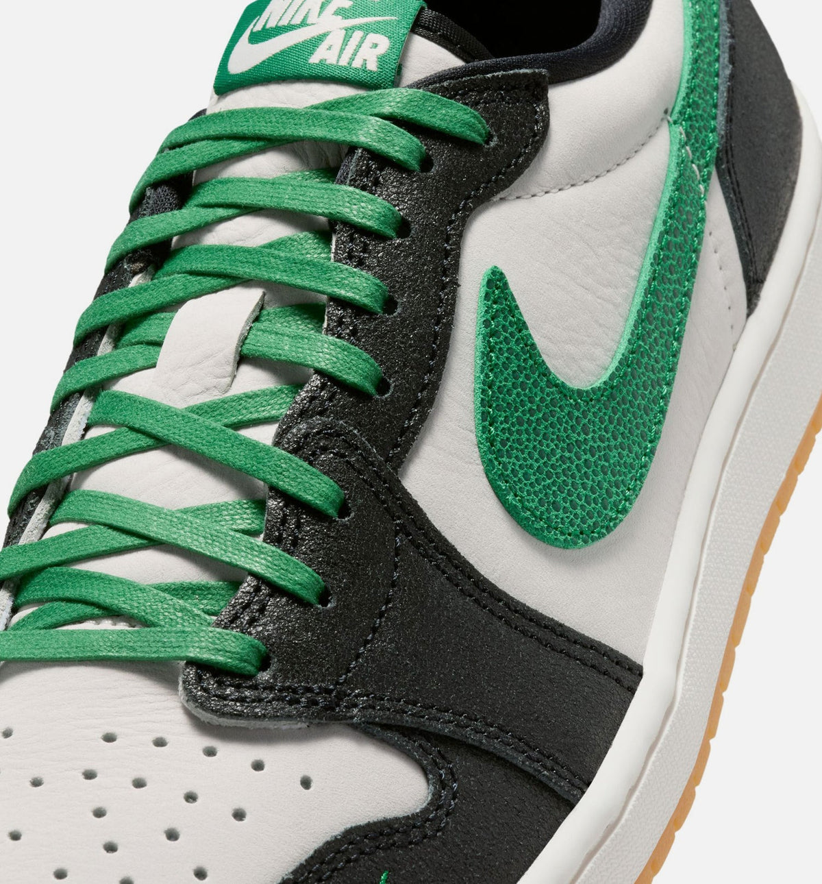 Air Jordan 1 Retro Low OG 幻影松绿男款休闲鞋 - 幻影/松绿/黑