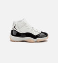 Air Jordan 11 Retro 那不勒斯女款休闲鞋 - 帆布白/丝绲棕/气层粉
