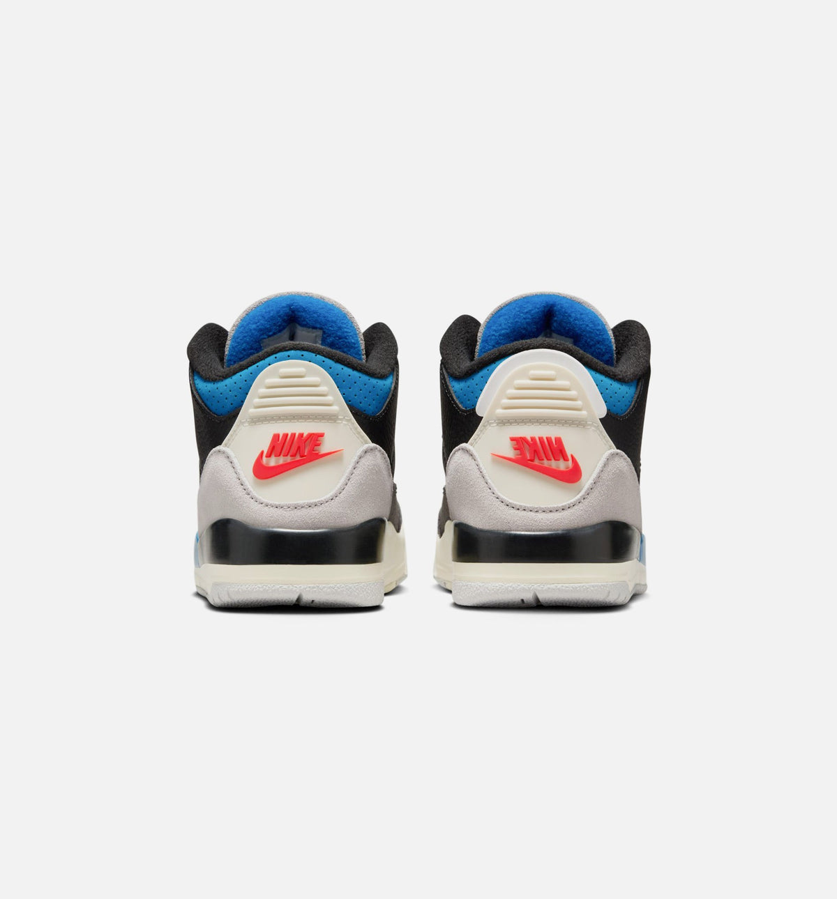 Air Jordan 3 Retro OG 稀有气学前款休闲鞋 - 黑/智利红/中性灰