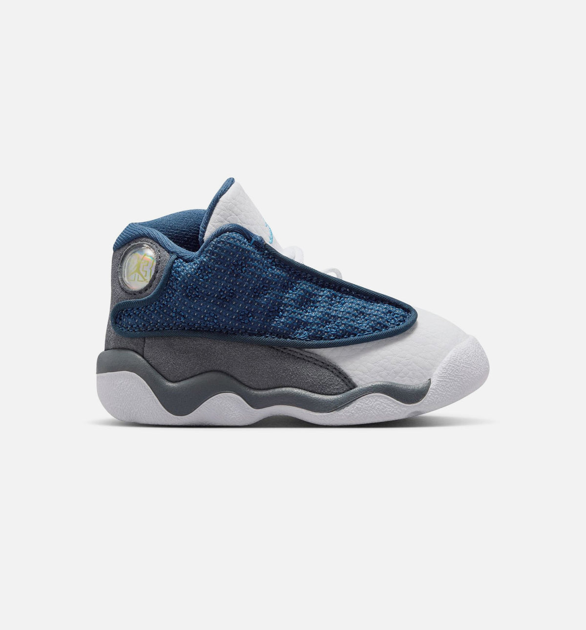 Air Jordan 13 Retro 海军蓝与燧石灰婴幼儿款休闲鞋 - 海军蓝/大学蓝/燧石灰/白