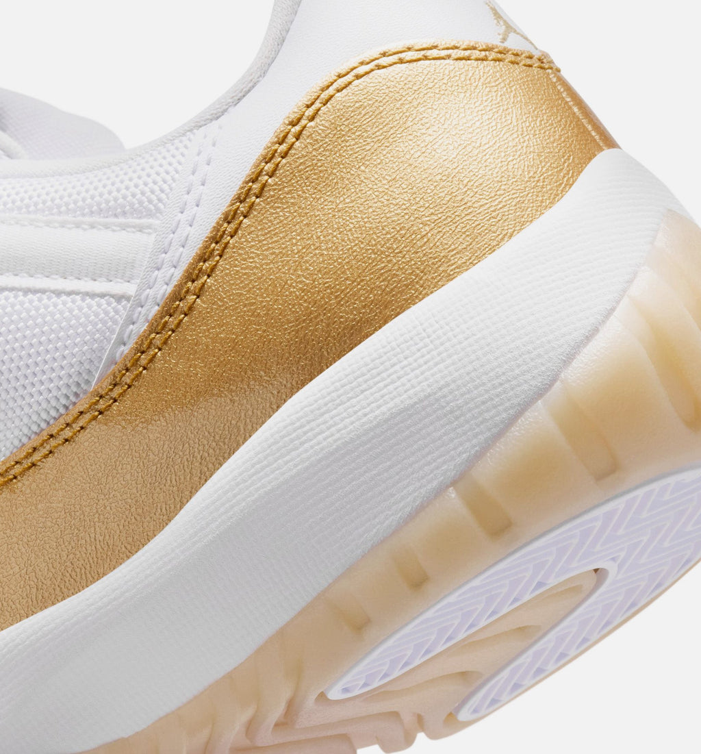 Air Jordan 11 Retro Low 母亲节女款休闲鞋 - 白/金属金/阀队金