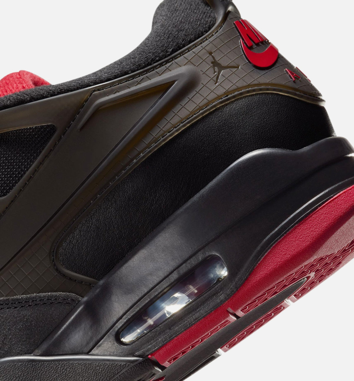 Air Jordan 4 RM Bred 男款休闲鞋 - 黑/红
