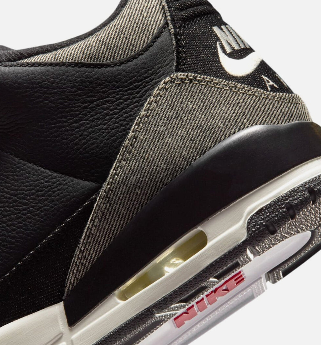 Air Jordan 3 x Levi's 黑白男款休闲鞋 - 牛仕4/黑/体操红