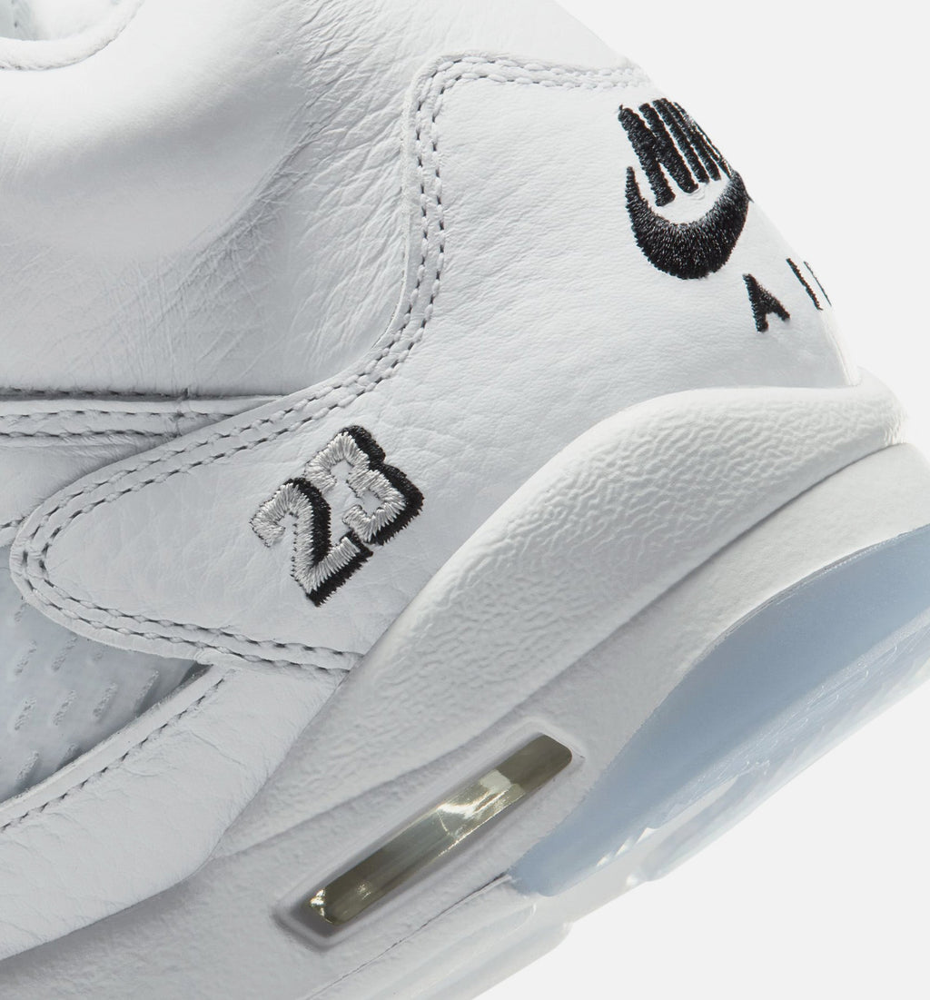 Air Jordan 5 Retro OG 白色金属大童款休闲鞋 - 白/黑/金属银