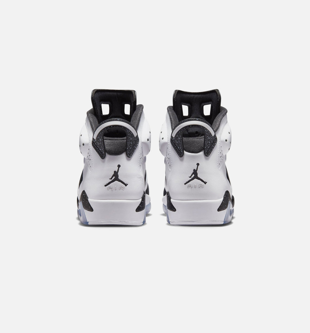Air Jordan 6 Retro 黑白男款休闲鞋 - 黑/白