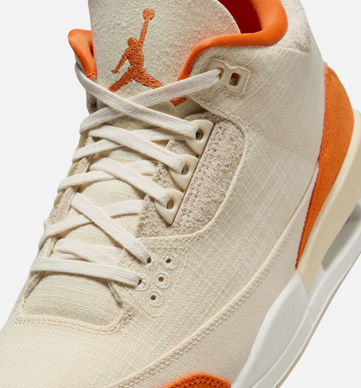 Air Jordan 3 Retro 海星女款休闲鞋 - 化石/海星橙/帆白