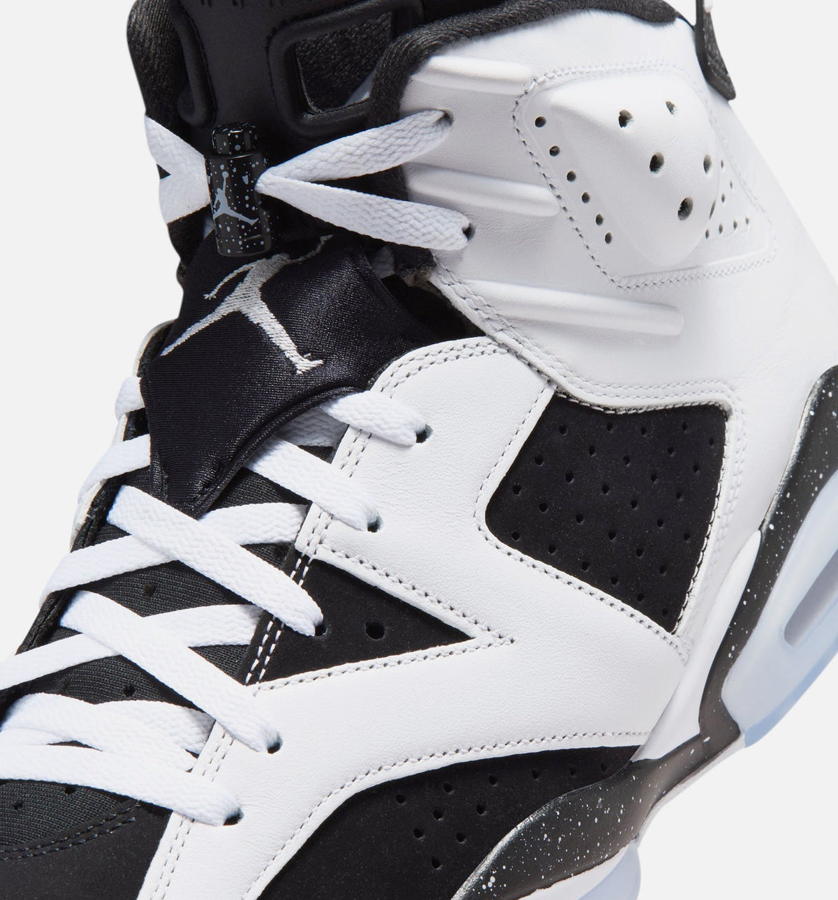 Air Jordan 6 Retro 黑白男款休闲鞋 - 黑/白