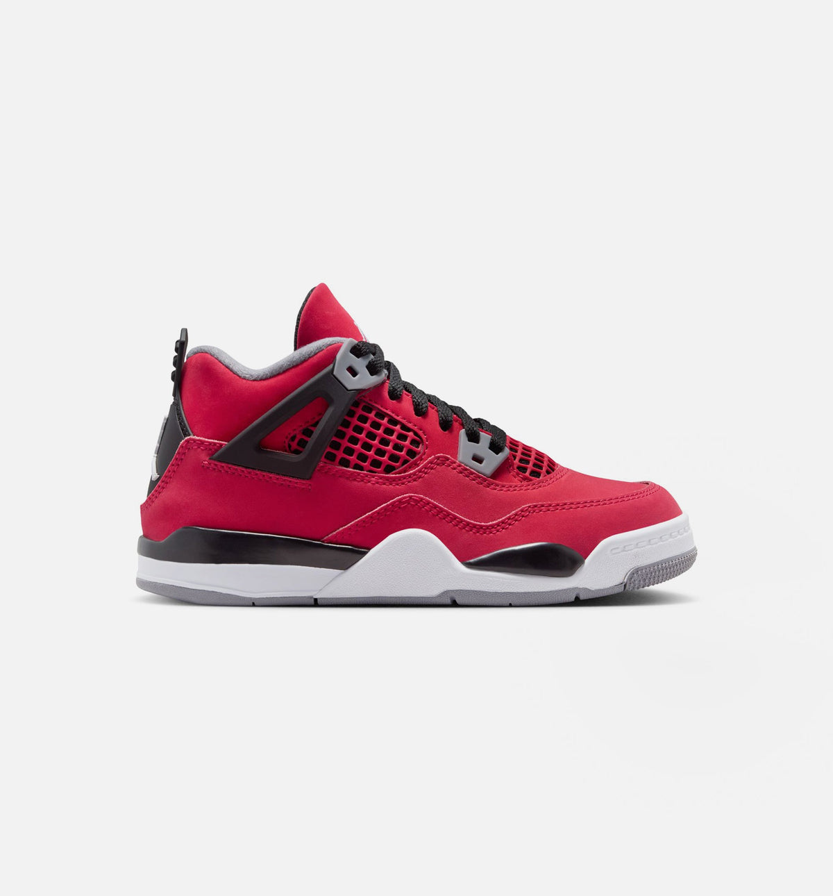 Air Jordan 4 Retro 公牛勇士学前款休闲鞋 - 火红/白/黑/水泥灰