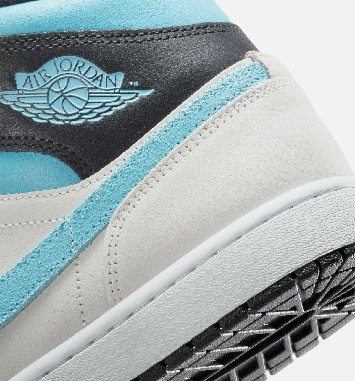 Air Jordan 1 Mid SE 男款休闲鞋 - 峰白/冰蓝/黑