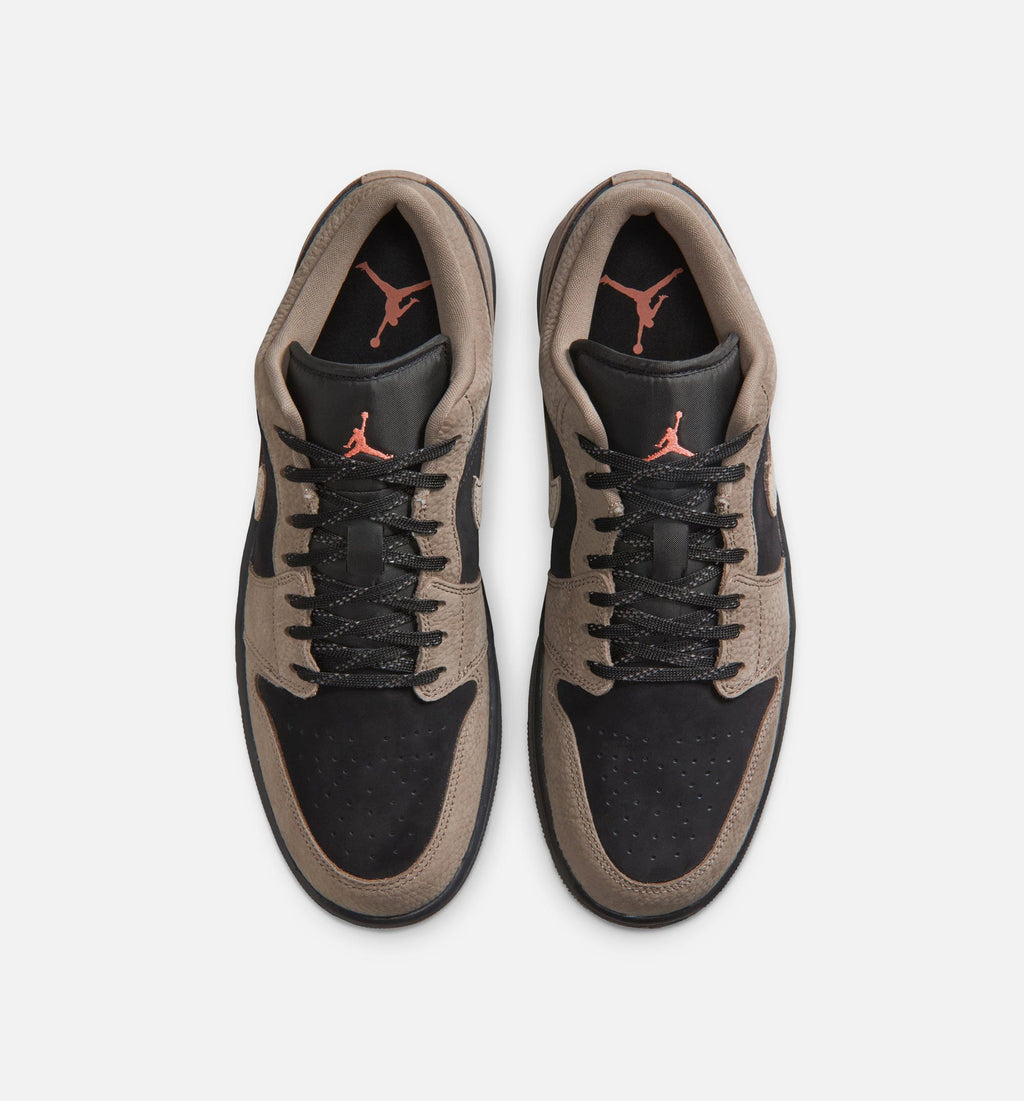 Air Jordan 1 Low SE 男款休闲鞋 - 黑/橄榄灰/淡野芒果黄