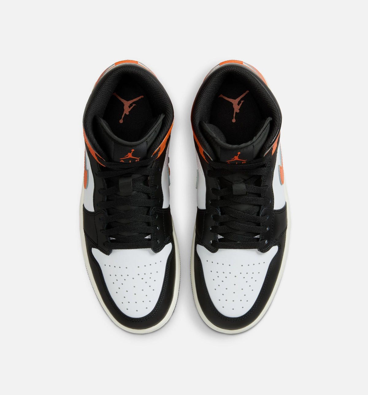 Air Jordan 1 Mid 男款休闲鞋 - 海星橙/白/帆白/黑