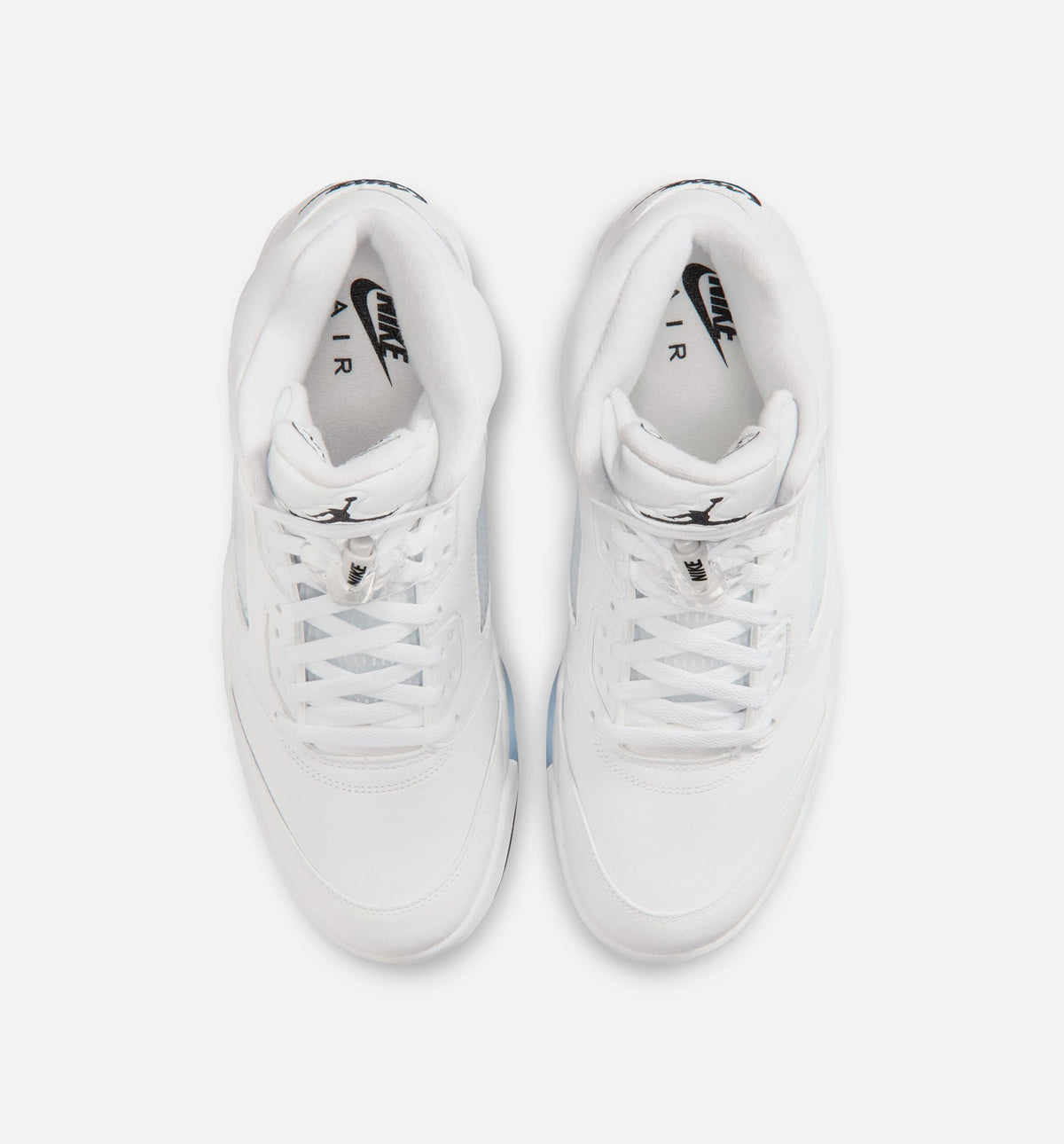 Air Jordan 5 Retro OG 白色金属男款休闲鞋 - 白/金属银/黑