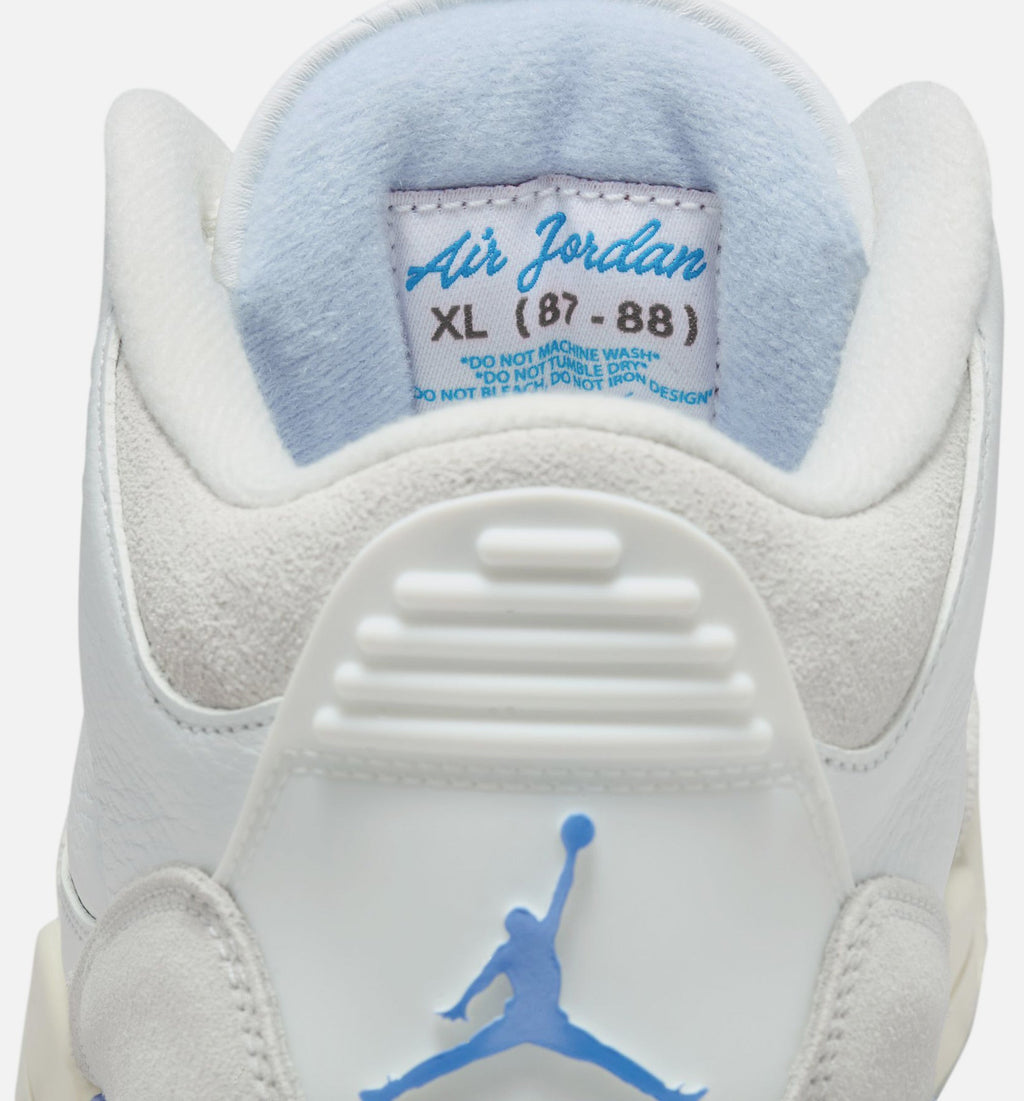 Air Jordan 3 Retro 幸运短裤男款休闲鞋 - 峰白/氢蓝/传奇蓝