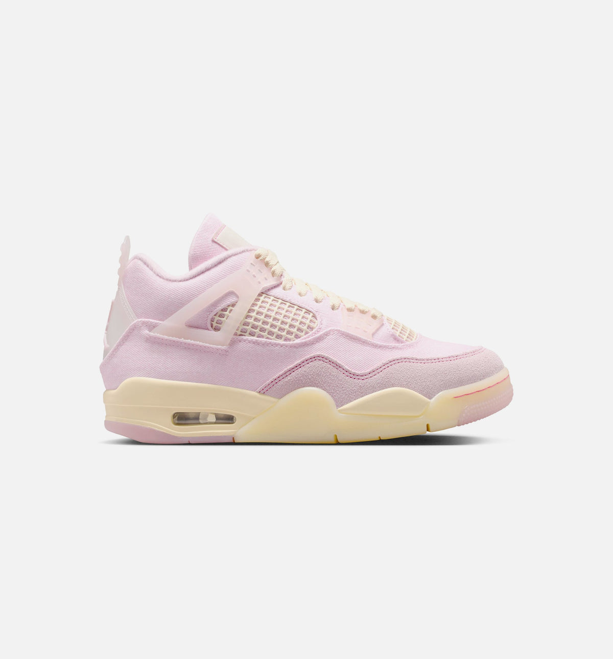 Air Jordan 4 Retro 粉珍珠与冒玄红女款休闲鞋 - 珍珠粉/冒玄红/椰子奶