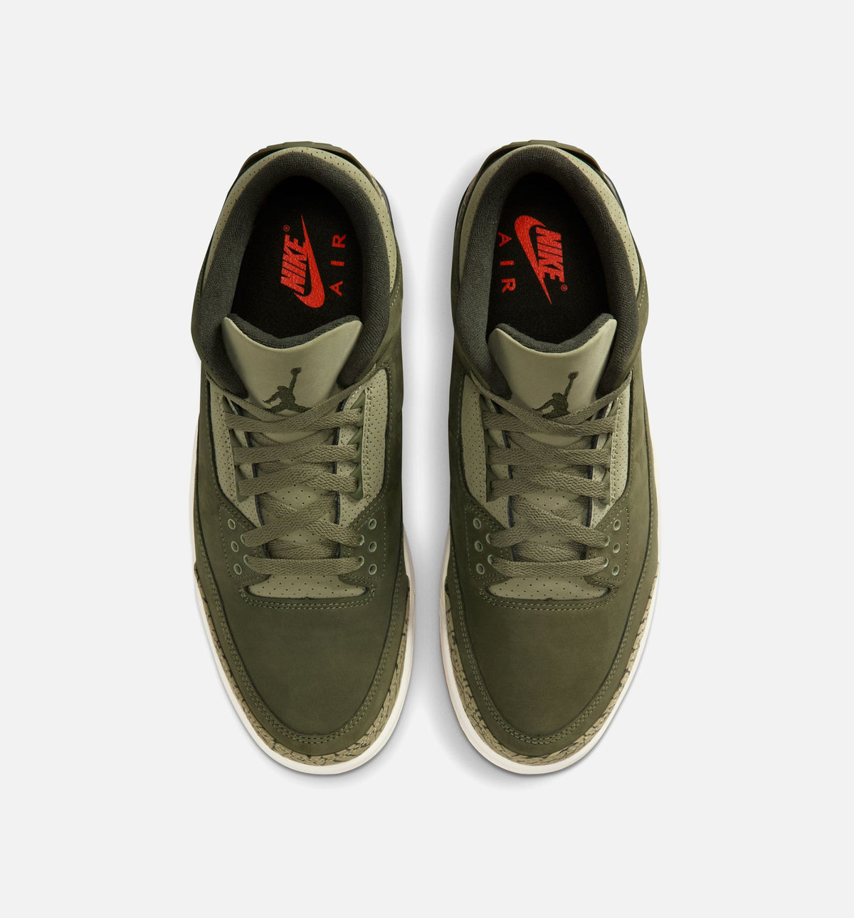 Air Jordan 3 Retro 中橄榄绿男款休闲鞋 - 中橄榄绿/川续木/中性橄榄/帆白/澳红