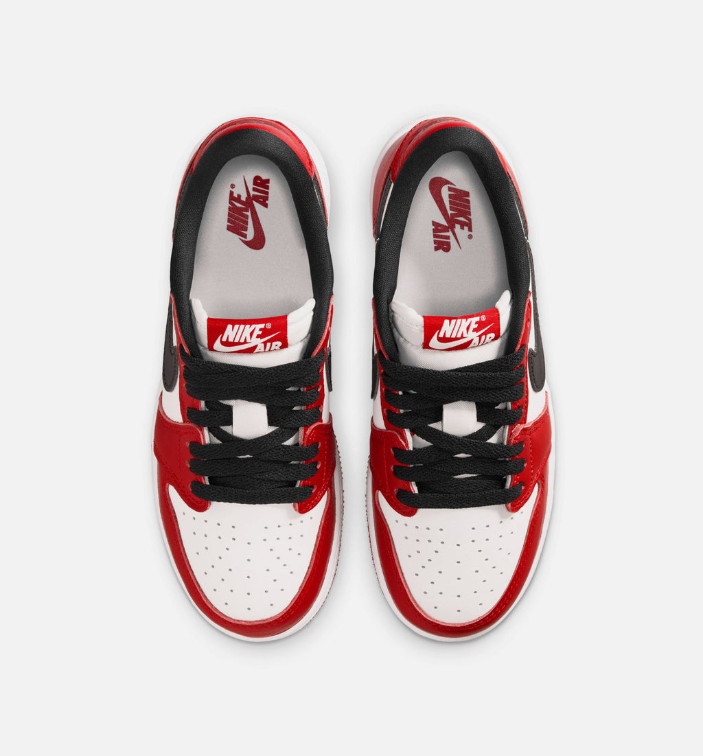 Air Jordan 1 Retro Low OG 芗加哥大童款休闲鞋 - 大学红/黑/峰白