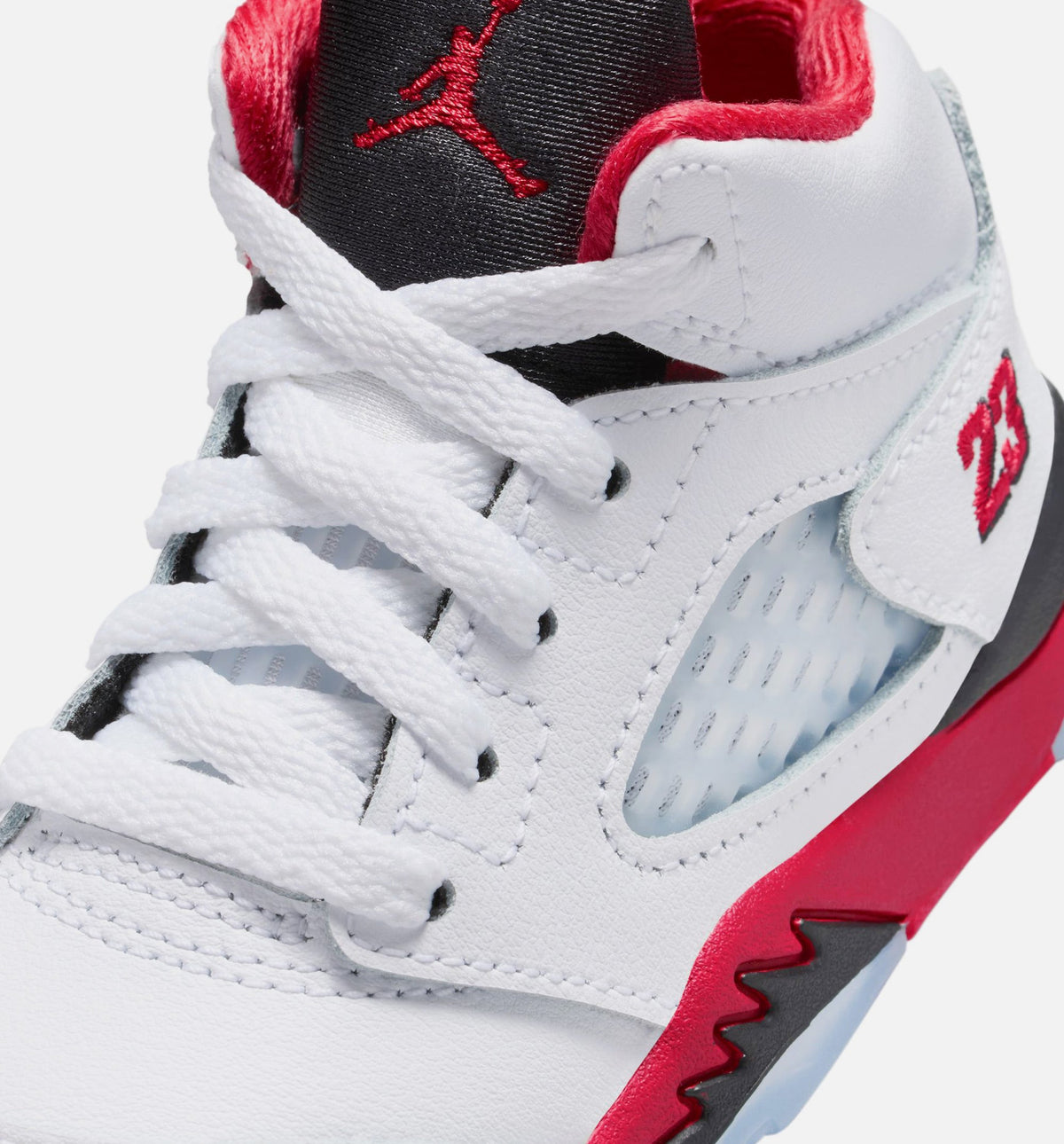 Air Jordan 5 Retro 火红婴幼儿款休闲鞋 - 火红/白