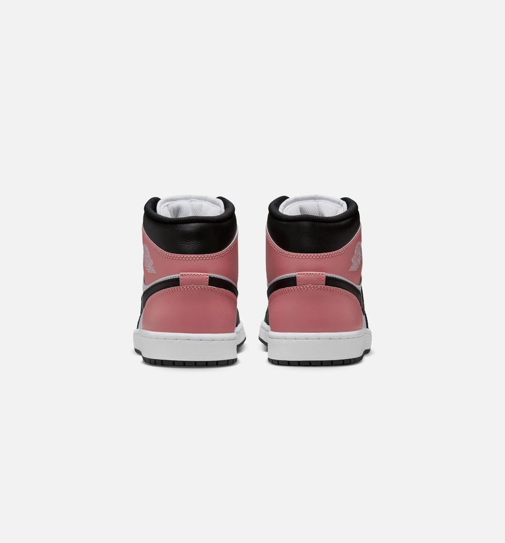 Air Jordan 1 Mid 男款休闲鞋 - 白/锈红/黑