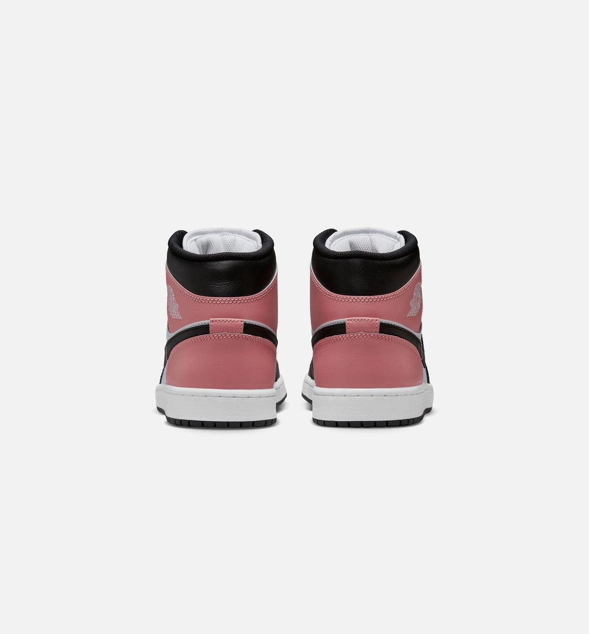 Air Jordan 1 Mid 男款休闲鞋 - 白/锈红/黑