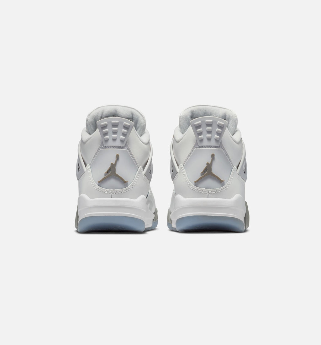 Air Jordan 4 Retro 冰蓝大童款休闲鞋 - 光子灰/冰蓝/平坦钞/白/蓝色山谷