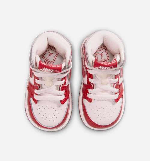 Air Jordan 1 Retro High OG 婴幼儿款休闲鞋 - 大学红/金属銀