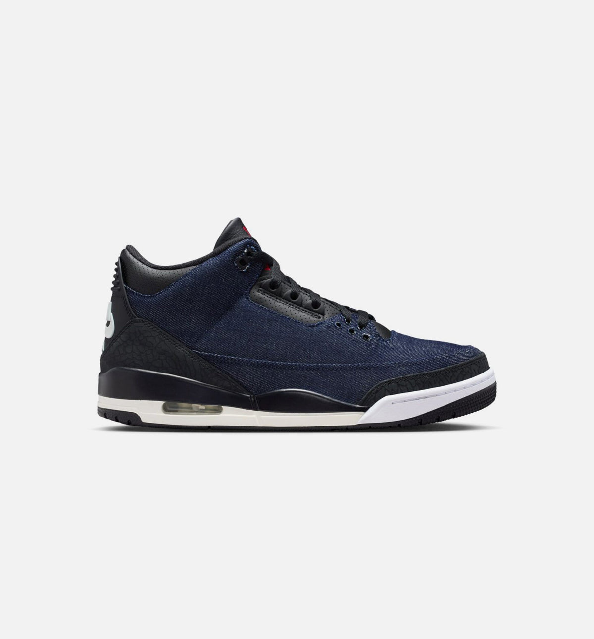 Air Jordan 3 x Levi's 靳蓝与体操红男款休闲鞋 - 牛仔布/黑/帆布白
